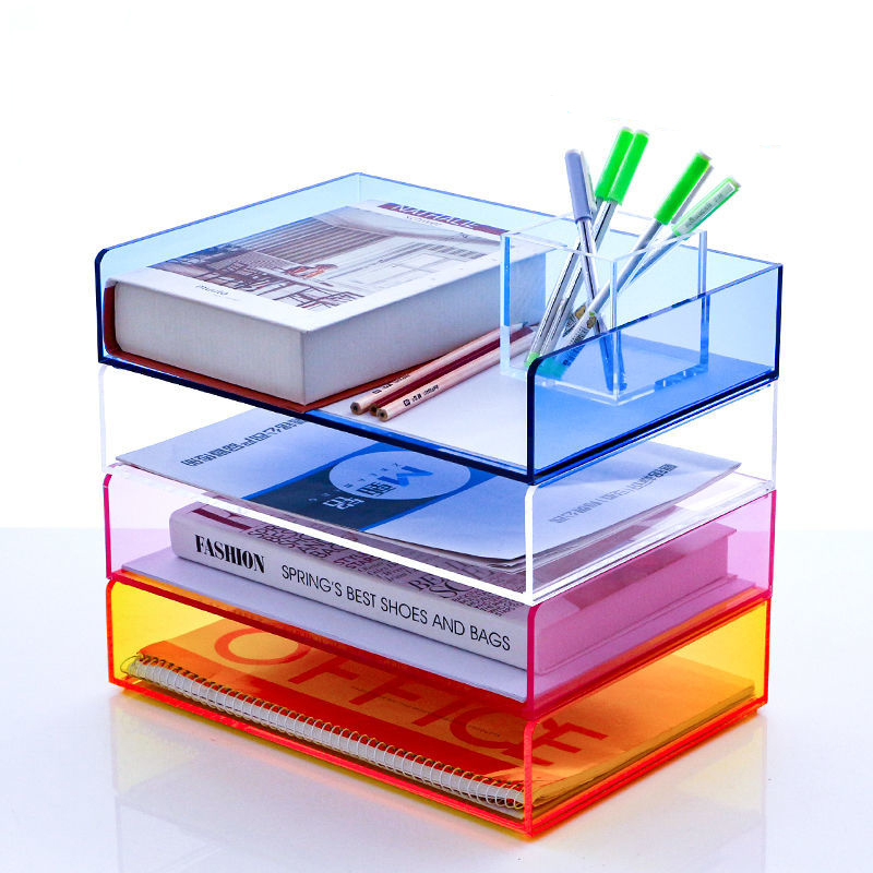 Desktop Filing Tray - Organizzatore per Documenti in Acrilico, Portadocumenti