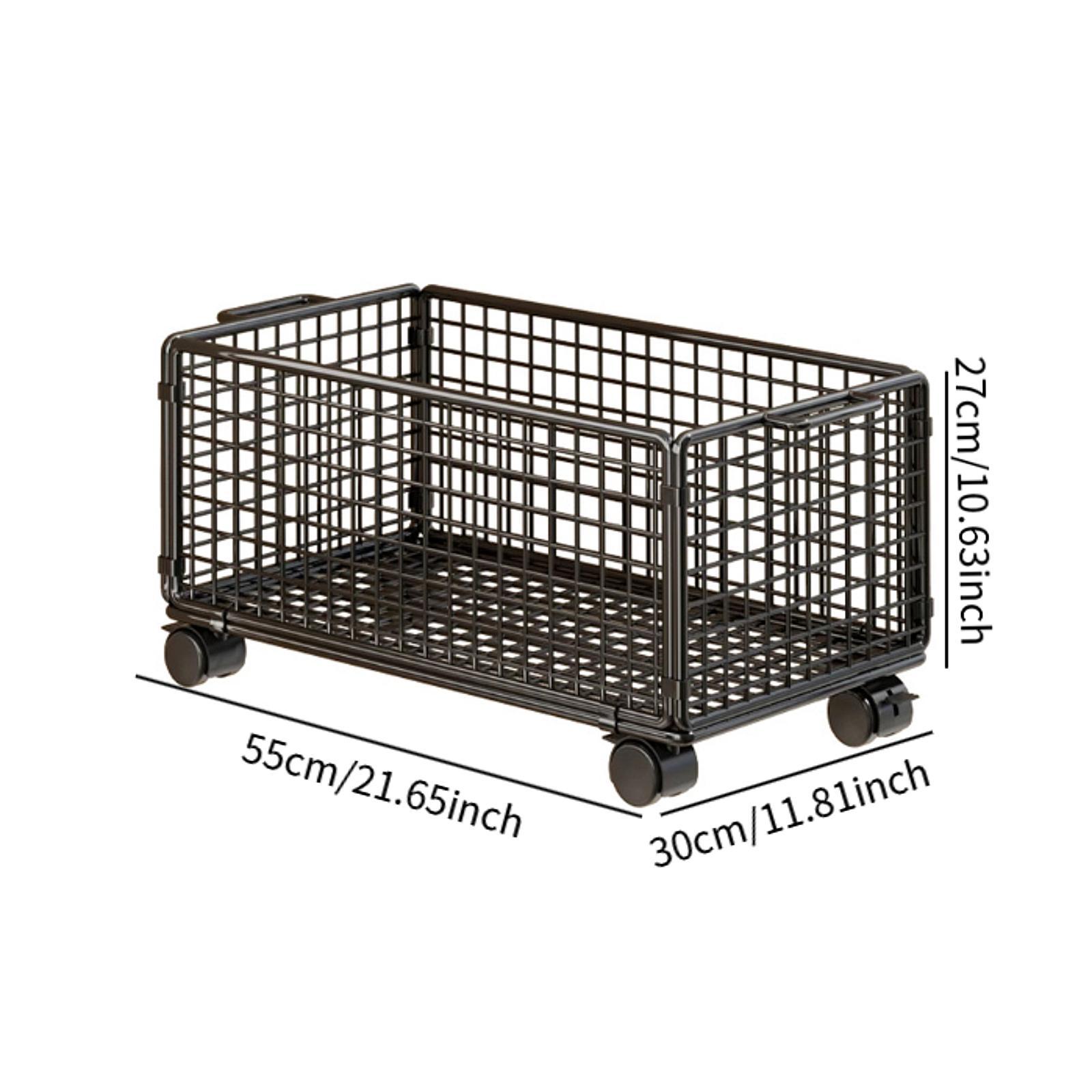 Book Cart Rolling - Carrello Portaoggetti Sotto Scrivania in Rete,