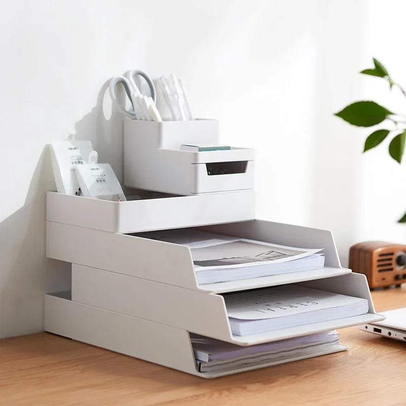 Desktop Filing Tray - Scatola portaoggetti impilabile da scrivania, organizer