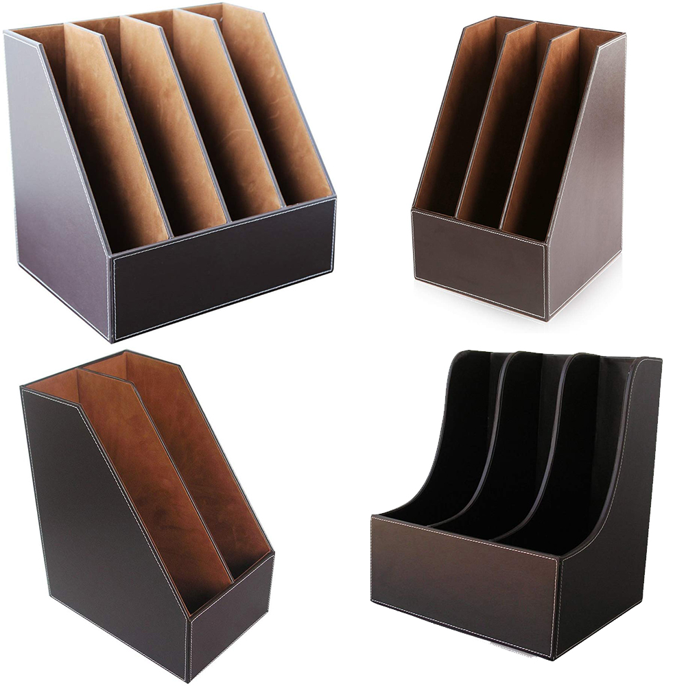 Desktop Filing Tray - XRHYY 2/3/4 Slot Semplice Casalinghi Cuoio