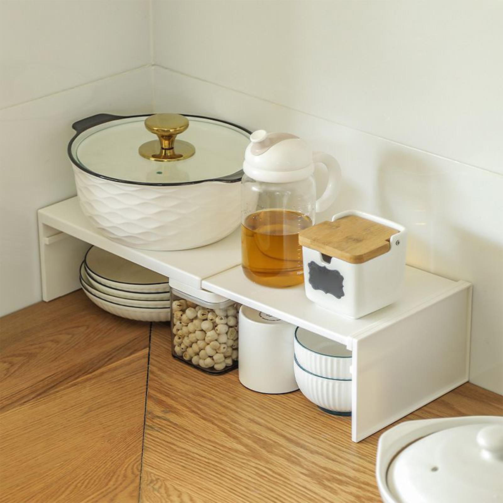 Room Divider Bamboo - Mensola Estensibile per Cucina, Scaffale Impilabile