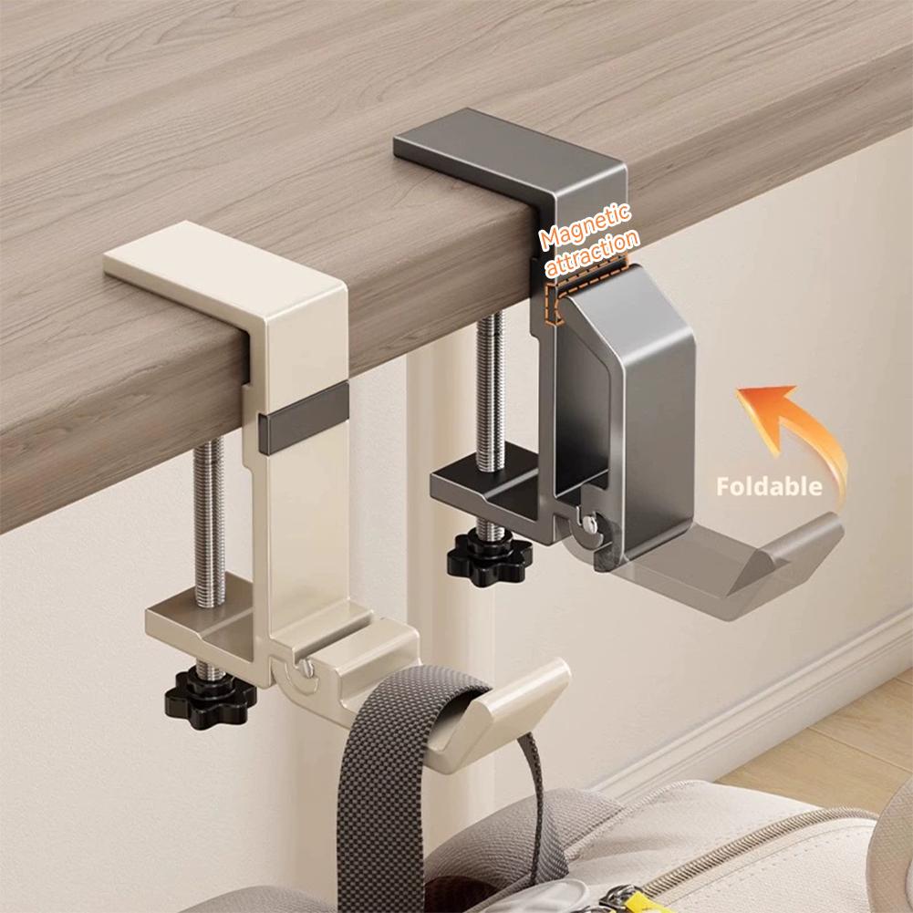 Office Furniture Brands - Gancio Pieghevole da Scrivania Senza Foratura,