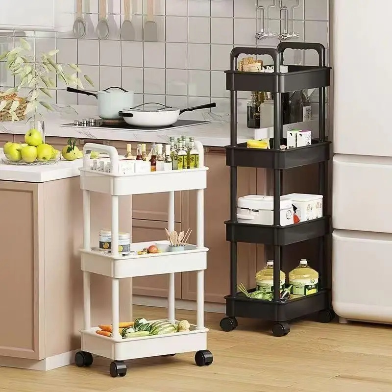 Book Cart Rolling - Carrello di Stoccaggio a 5 Ripiani