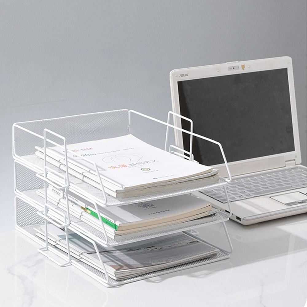 Desktop Filing Tray - Organizzatore da scrivania alla moda, impilabile,
