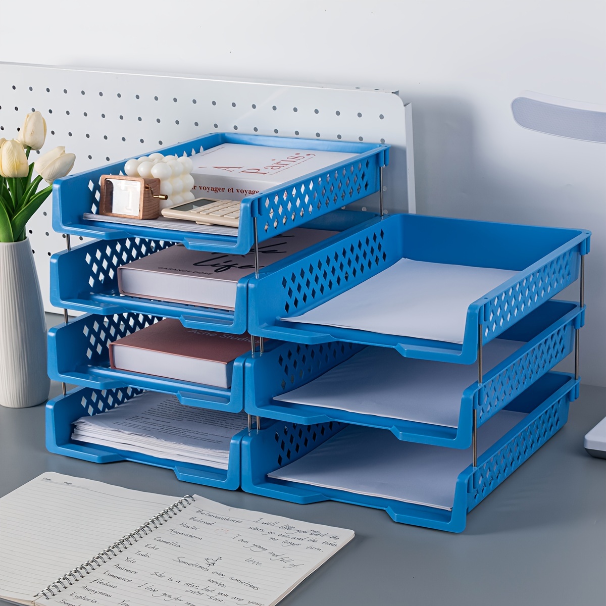 Desktop Filing Tray - Portadocumenti impilabile per ufficio, portadocumenti, vassoio