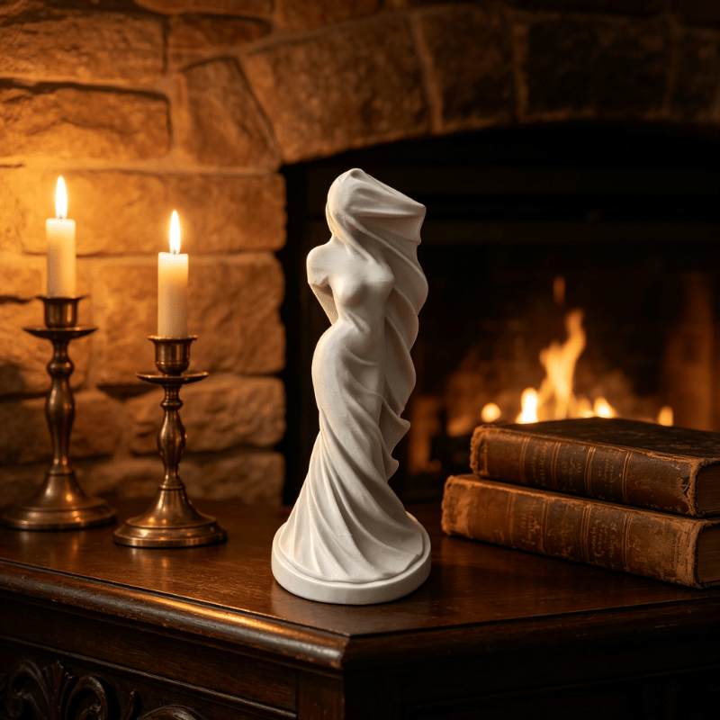 Office Furniture Hon - Statuette Vintage Eleganti di Donne Velate,