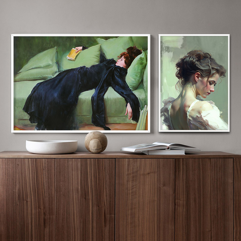 Ragazza che legge la pittura a - Office Furniture Hon recensione e prezzo
